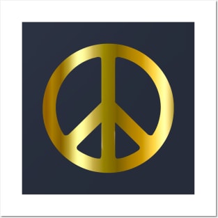 Solid gold World Peace Art Graffiti Activist Posters and Art